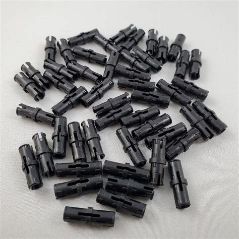 Lot 50x Lego Black Technic Connector Peg With Friction Ridges 4121715