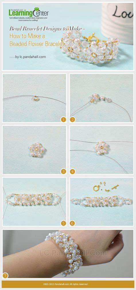 How To Make A Beaded Flower Bracelet Beaded Bracelets Tutorial