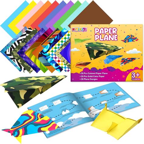 Pigipigi Paper Airplane Craft For Kid 70 Pcs Plane Art Activity Kit