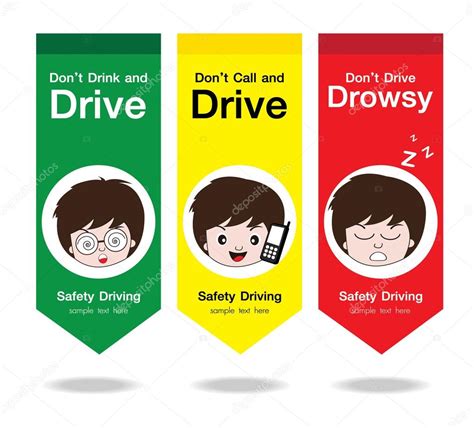 Safety Driving Sign Vector Stock Vector Image by ©sazori #45523619