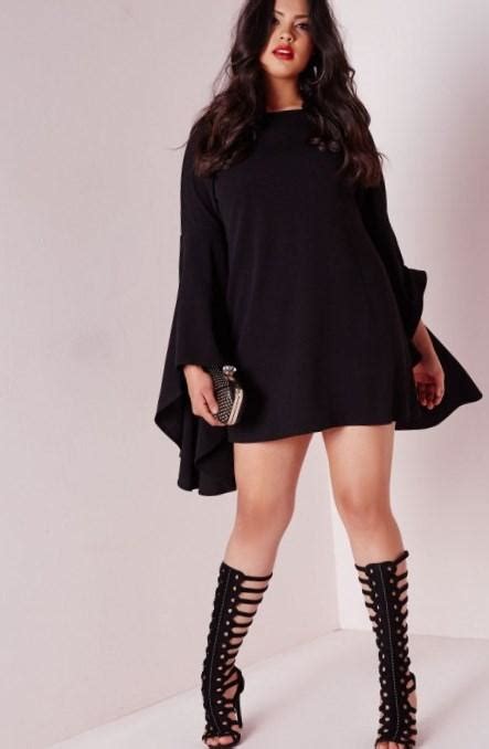 Black Swing Dress Plus Size Pluslook Eu Collection