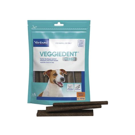 Virbac Veggiedent Fresh Dental Chews For Small Dogs 5 10kg 15 Pack Big W