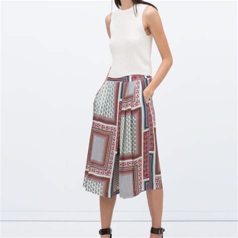 Zara Pants And Jumpsuits Zara High Waisted Culottes Poshmark