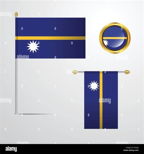 Bandera ondulada de nauru fotografías e imágenes de alta resolución Alamy