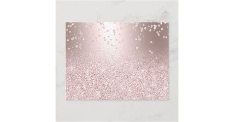 Rose Gold Glitter Ombre Metallic Sparkles Confetti Postcard Zazzle