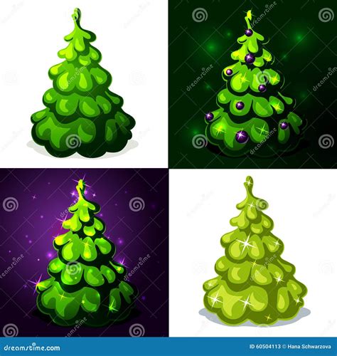 Green Christmas Tree Vector Stock Vector Illustration Of Tree