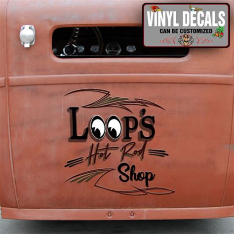 Personalized Pinstriping Hot Rod Shop Vinyl Sticker Dingmun
