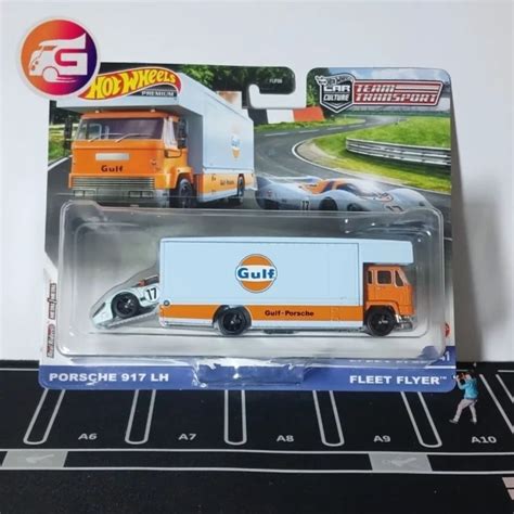 Jual Hot Wheels Premium Team Transport Porsche Lh X Fleet Flyer Gulf Shopee Indonesia