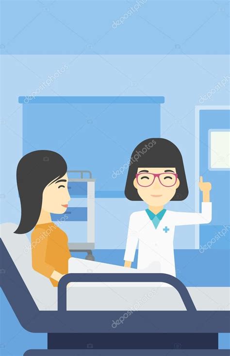 Doctor Visiting Patient Vector Illustration — Stock Vector