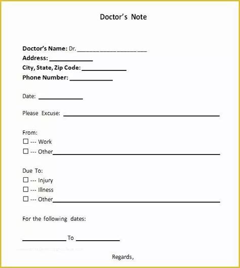 Urgent Care Doctor Note Template 3 Whats To Include In A Doctors Note