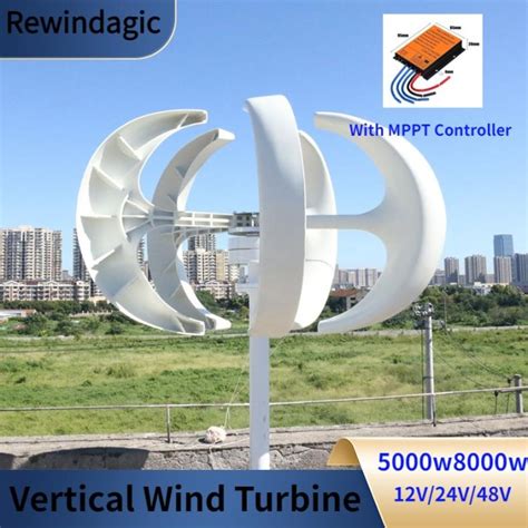 Jual 5000w 8000w Vertical Axis Wind Turbine 12v 24v48v Windmill Motor