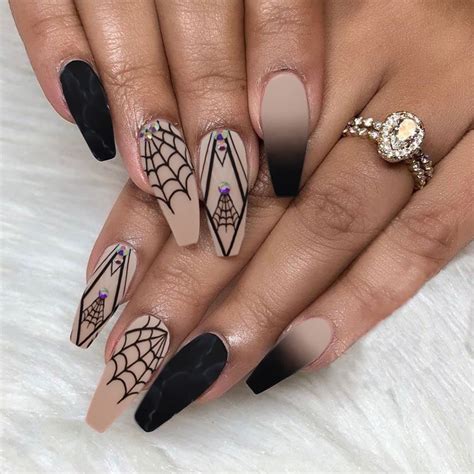 Amazon IMSOHOT Coffin Matte Press On Nails Long Ballerina Spider