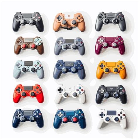 Premium Vector Set Of Various Models Of Controllers For Video Game