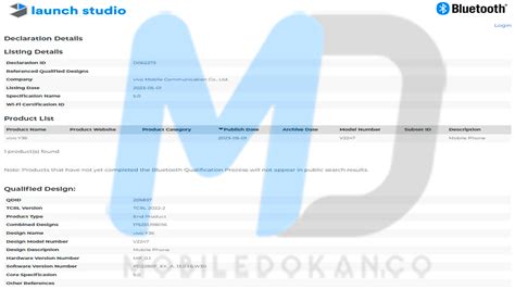 Vivo Y G Got Bluetooth Sig Certification Mobiledokan