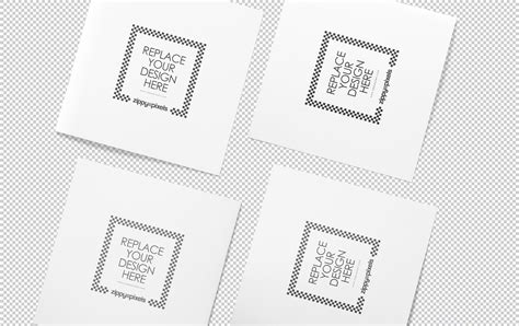 Free Premium Square Brochure Mockup PSD Psfreebies