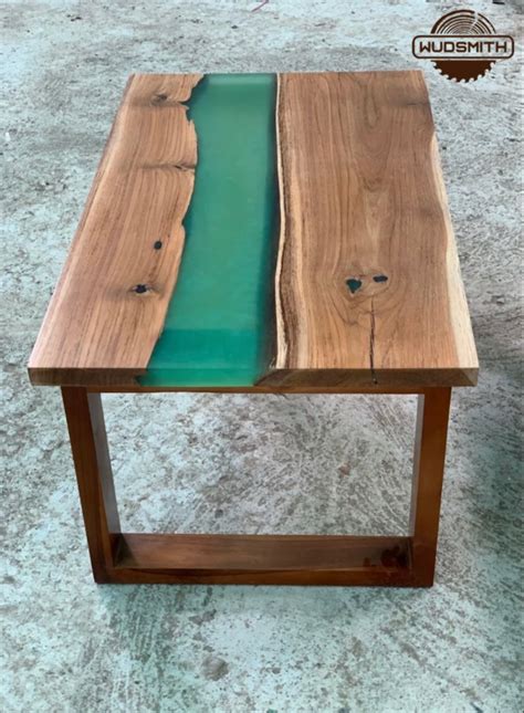 Brown Modern Epoxy Resin River Coffee Table For Home Rs 14900 Piece