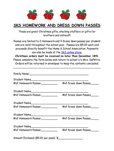 Fillable Online Dress Down Pass Template Pdf Fax Email Print Pdffiller