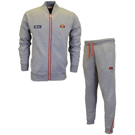 Ellesse Allevi Vittorio Cotton Athletic Grey Tracksuit Clothing From