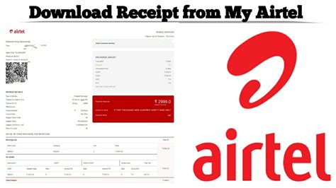 How To Download Receipts Or Invoice From Airtel App Download Your