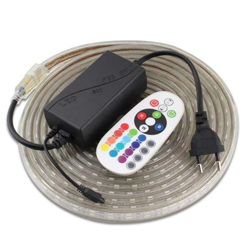 Kit Banda Led Rgb 30ml 5050 120 Leduri Ip65 220v Cu Telecomanda