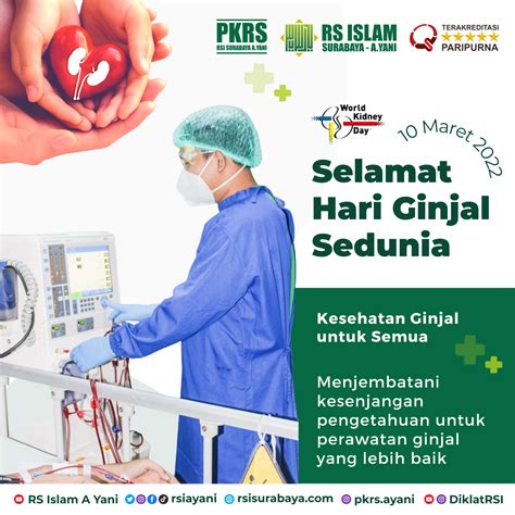 Selamat Hari Ginjal Sedunia 10 Maret 2022 RS Islam Surabaya