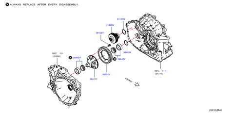 Nissan Altima Gear Reduction Pinion Cvt Engine Xf B