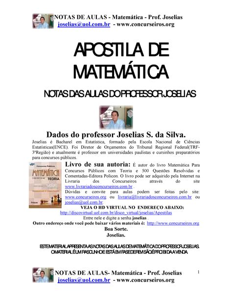 Apostila Matematica E Raciocinio Logico Concursos Exercicios Resolvidos