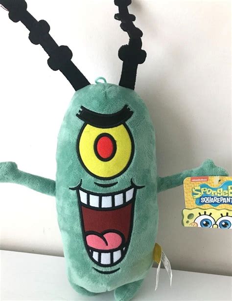 Large Plankton Plush From Spongebob Squarepants 11 Inches Nwt Soft Official Ebay