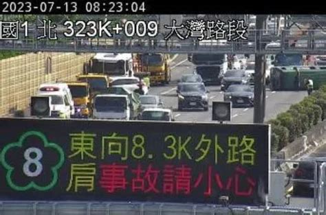 快訊上班注意！國1南下大灣路段翻車事故 佔3車道回堵5公里 Yahoo奇摩汽車機車