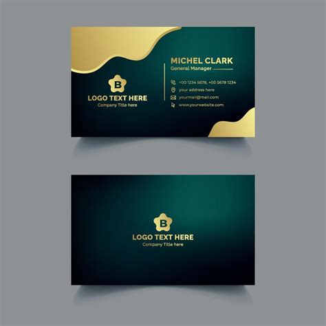 Luxury Premium Golden Business Card Template Vector 22298290 Vector Art