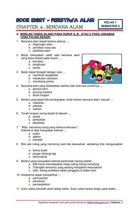 Contoh Soal Ujian Kelas 1 Sd Semester 2 Contoh Soal Terbaru