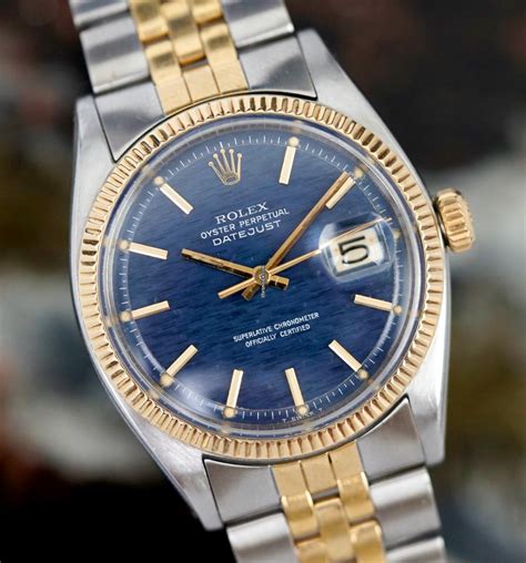 Rolex Datejust Jubilee Bicolor Blue Dial Vintage Ref F R