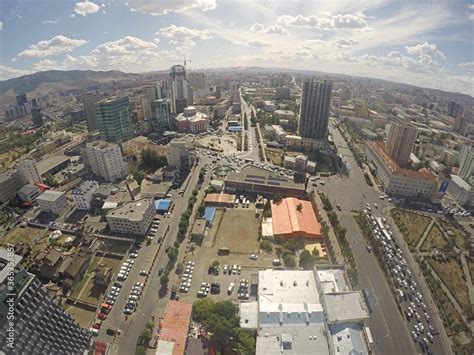 Mongolia. Capital city Ulaanbaatar. Rooftop view Stock Photo | Adobe Stock