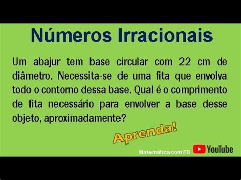 Um Abajur Tem Base Circular Cm De Di Metro Youtube