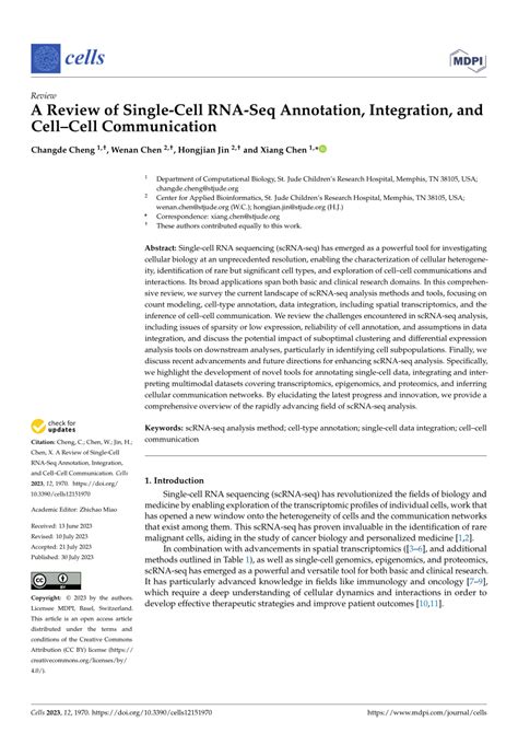 Pdf A Review Of Single Cell Rna Seq Annotation Integration And Cell