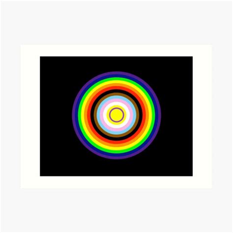 Intersex Progress Pride Flag Circle Art Print For Sale By Kiippers