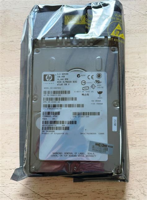 HP Compaq 146GB 146 8GB SCSI Hard Drive 356910 002 BD14687B52 U320 10K