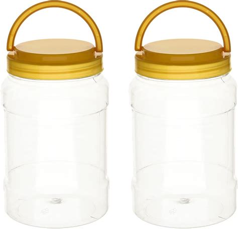 Utoolmart Empty Plastic Storage Jars Kg Pet Screw On Lids Sealed