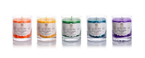 Saules Fabrika: palm wax candles in glass containers. Perfumed candles