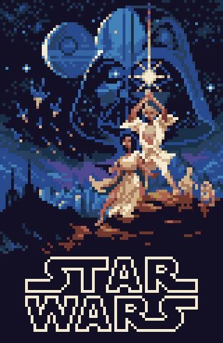 Star Wars Movie Poster Pixel Art : r/PixelArt