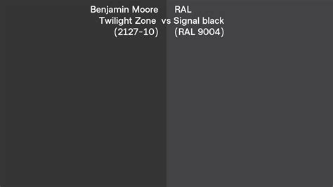 Benjamin Moore Twilight Zone Vs Ral Signal Black Ral