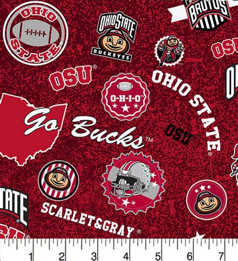 Ohio State Fabric Store Ohio State Fleece Fabric Ohio State Cotton