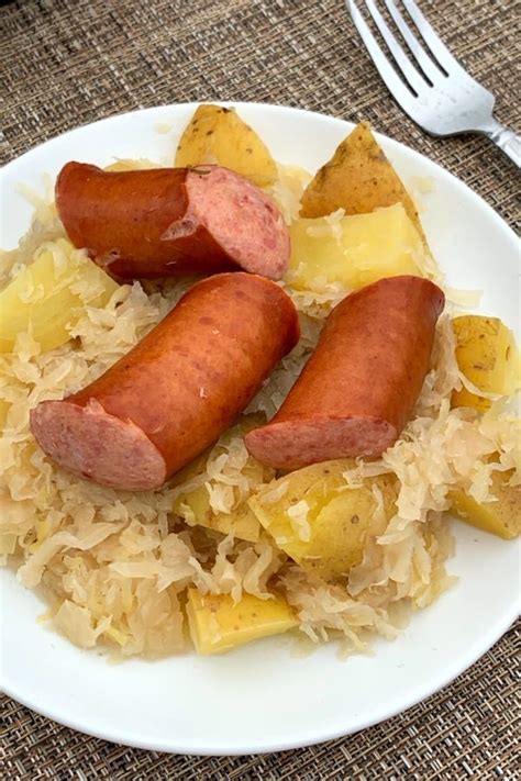 Instant Pot Sauerkraut and Sausage - Plowing Through Life