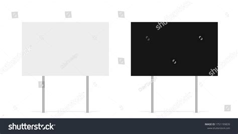 Yard Sign Vector Isolated Blank Element Stock Vector (Royalty Free ...