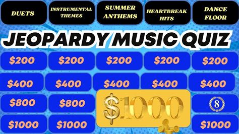 CAN YOU GUESS THE SONG JEOPARDY STYLE MUSIC QUIZ YouTube