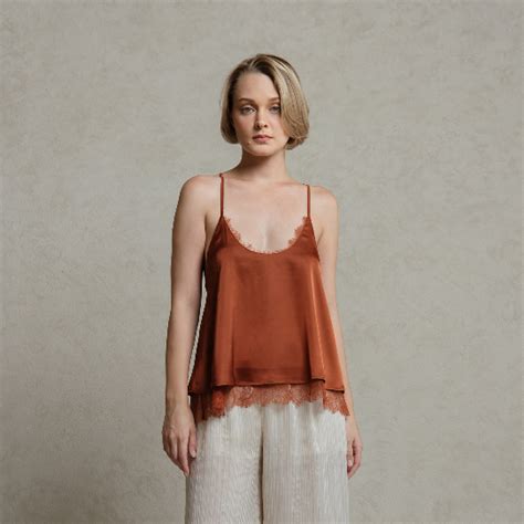 Jual Raquel Lingerie Rosene Top Outer Terracotta Shopee Indonesia