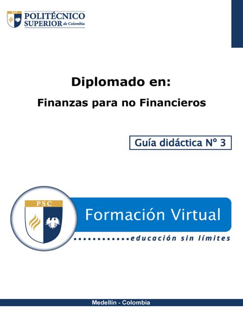 Guia Didactica 3 Bbbbbb Finanzas Para No Financieros DIPLOMADO EN