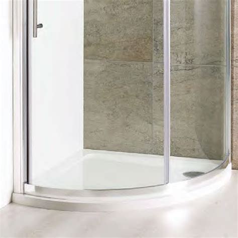 Eastbrook Volente Bow Fronted Quadrant Shower Tray 900mm X 900mm White