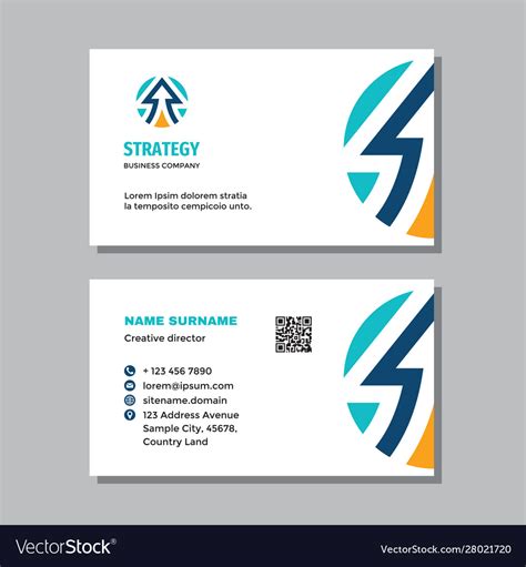 Business Card Template With Logo Concept Design Vector Image