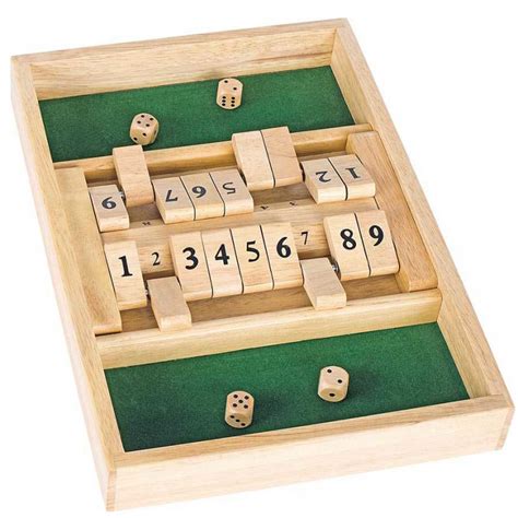 Goki Shut The Box Double Jeu De Soci T En Bois